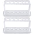 thumbnail image 1 of CIMAXIC Transparent Plastic Test Tube Rack for Storage Use with Durable Quality and Multiple Holes 2PCS,6.3"X3.35"X1.97", 1 of 4
