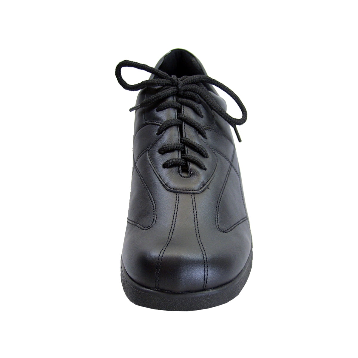 24 HOUR COMFORT Lisa Wide Width Leather Lace-Up Shoes BLACK