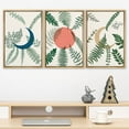 thumbnail image 3 of PixonSign Framed Canvas Print Wall Art Set Crescent Moon Sun Forest Plants Nature Floral Illustrations Modern Art Minimalism Decorative Botanical for Living Room, Bedroom, Office - 24"x36"x3 Natural, 3 of 5