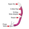thumbnail image 2 of Reef Tourer Snorkel Semiseco, Color Rosa Buganvilla, 2 of 7