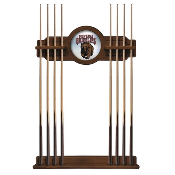 University of Montana Solid Wood Cue Rack with a Chardonnay Finish