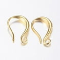 Brass Earring Hooks Ear Wire with Horizontal Loop LongLasting Plated