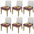 thumbnail image 2 of Easygdp Mardi Gras4 Square Chair Cushion Cover Stretch Chair Seat Covers Removable Washable for Hotel, Bedroom, Office, 2 of 9