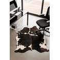 thumbnail image 5 of Genuine Leather Cowhide Dark Tricolor Area Rug, 6x7 ft, 5 of 5