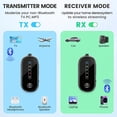 thumbnail image 2 of VTIN 2-in-1 Dual Link Bluetooth 5.4 Transmitter Receiver for Airplane Travel, Car & TV - 3.5mm AUX Wireless Adapter for Headphones, AirPods & Home Stereo, 2 of 9