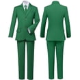 thumbnail image 2 of Lycody Boys Suits Black Suit for Boy Slim Fit Formal Toddler Kids 7Pcs Vest Dress Pants Blazer, 2 of 7