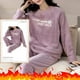 thumbnail image 4 of Conjuntos de Pijamas de franela para Mujer, ropa de dormir clásica con estampado a cuadros de peluche, ropa de casa de terciopelo Kawaii Girsl, Otoño e Invierno, 4 of 4