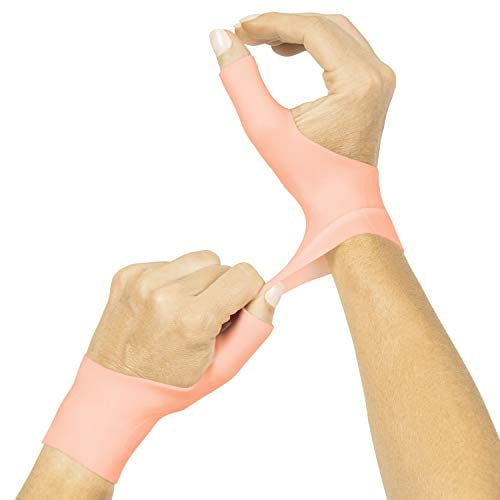 Vive Gel Thumb Wrist Support (Pair) - Hand Brace Cool Wrap for Arthritis Dequervains Tenosynovitis, Sprained Joint Pain, Left and Right Hand Stabilizer - Soft Comfort Splint for Tendonitis S