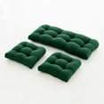 thumbnail image 3 of Outdoor Chair Cushions,3 Piece Loveseat Outdoor Cushions Set,Tufted/Wicker Patio Cushion for Patio Furniture All Weather,44"x19"x5",Invisible Green, 3 of 10