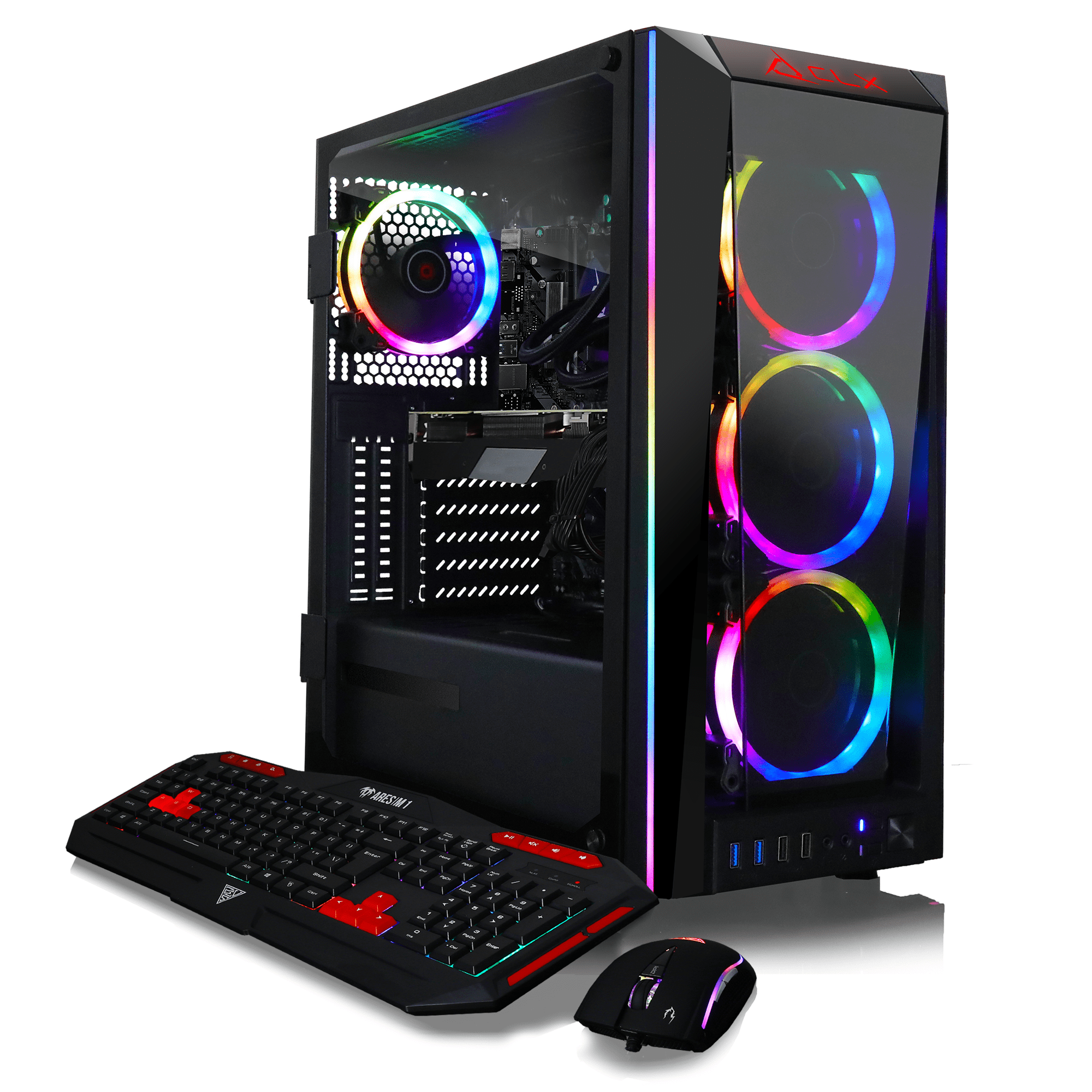 CLX SET VR-Ready Gaming Desktop - Liquid Cooled Intel Core i9 9900KF 3.6Ghz 8-Core Processor, 16GB DDR4 Memory, GeForce RTX 3080 10GB GDDR6X Graphics, 480GB SSD, 2TB HDD, WiFi, Windows 10 Home 64-bit