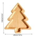 thumbnail image 3 of Mas Shaped Wooden Snack Tray Festive Serving Platter For Holiday Parties Xmas Dessert & Candy Holder Natural Food Dish Ideal For Home/Party Use Fruit Plate Home Decor, 3 of 7
