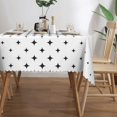 thumbnail image 3 of DouZhe Rectangular Tablecloth, Modern Star Grid Table Cloth for Kitchen Dinning Tabletop, 72"x54" Waterproof Polyester Table Cover, 3 of 8