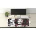 thumbnail image 2 of African Computer Mouse Pad, American Girl Singing Saxophone Player Popular Sound Design, Rectangle Non-Slip Rubber Mousepad Large, 31" x 12" Gaming Size, Black Pale Grey, by Ambesonne, 2 of 2