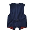 thumbnail image 2 of Boys' Formal Suit Vest Sleeveless Single-Breasted Waistcoat Adjustable Back Strap,Wedding Graduation Party Vest, 2 of 5