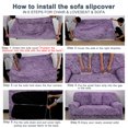thumbnail image 6 of Unique Bargains 1-Piece Oriental Style Stretch Loveseat Slipcover, #J, 6 of 8