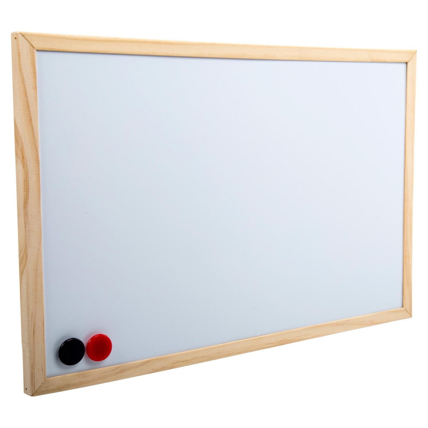 Office Works Small Wooden Magnetic Dry-Erase Whiteboard