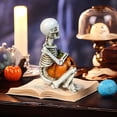 thumbnail image 4 of Halloween Decorations, Resin Skeleton Man Holding a Pumpkin Figurine for Table Garden Home Decor, Halloween Skeleton Ornaments Gifts, 4 of 5