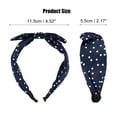 thumbnail image 5 of Unique Bargains 1 Pcs Bowknot Headband with Bunny Ears Hairband for Women 2.17 Inch Navy Blue, 5 of 7