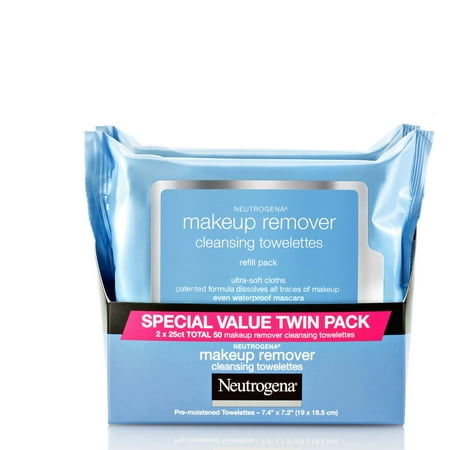 Neutrogena Makeup Remover Cleansing Face Wipes, 25 sheets (Pack of (Best Makeup Remover Wipes For Waterproof Mascara)