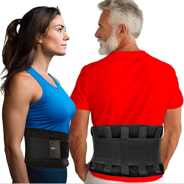 RiptGear Back Brace for Lower Back Pain Relief - Breathable Back Brace for  Men and Women - Ideal for Lifting, Work, Sciatica, Herniated Disc, and Lumbar  Support - Black, XL (Waist: 36-39) 