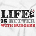 thumbnail image 2 of Life Is Better With Burgers Wimpy Women's T Shirt Ladies Tee Brisco Brands S, 2 of 5
