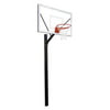 First Team Sport Select Steel-Acrylic In Ground Fixed Height Basketball System, Navy Blue