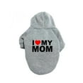 thumbnail image 2 of STGRGFHY Pet's Hoodie Coat Love My Mom Printed Shirts Warm Sweater Outdoor Hooded Sweatshirt Dogs Clothes,dog sweaters for small dogs,dog hoodies,dog sweaters for medium dogs(Gray XL), 2 of 7