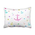 thumbnail image 1 of RYLABLUE Rectangle Throw Pillow Covers Vintage Glitter Neon Nautical Anchors Polka Dots Pattern Pillowcases Polyester 20 x 30 Inch With Hidden Zipper Home Sofa Cushion Decorative Pillowcase, 1 of 1