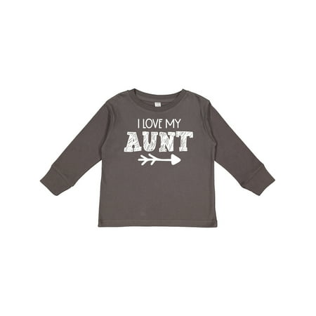 

Inktastic I Love My Aunt with Arrow Gift Toddler Boy or Toddler Girl Long Sleeve T-Shirt
