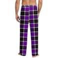 thumbnail image 5 of Drmagiyhm Cotton Pajama Pants Men Fuzzy Christmas Print Lounge Pants Autumn Big and Tall Pajama Bottoms Lazy One Sleep Pants Wide Legs Elastic Waist Plaid Casual Pant M, 5 of 5