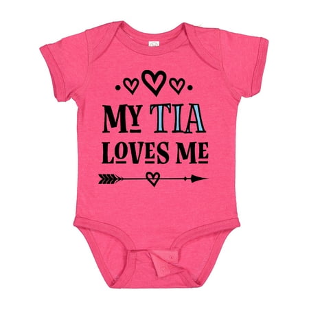 

Inktastic My Tia Loves Me Childs Gift Baby Girl Bodysuit