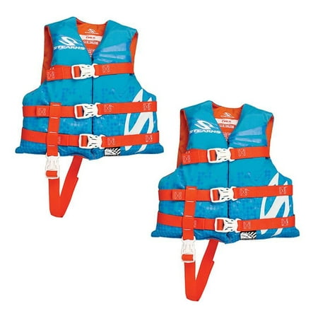 Stearns Child Nylon Life Vest, Blue/Red (Best Kids Swim Vest)