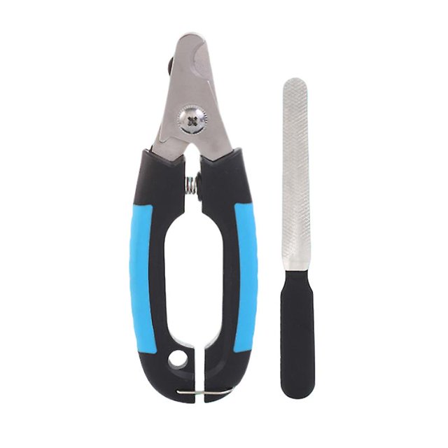 Cortaúñas para perros y gatos, cortaúñas afilado de acero inoxidable para mascotas (con lima de uñas gratis), cortaúñas para gatos sensibles con protector de seguridad, azul