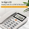 thumbnail image 6 of Htovila Desktop Corded Landline Phone Big Button Corded for Elderly Seniors Phone with LCD Display Flash/ Redial/ Hands Free Functions Dual Ports for  Switch for Home Hotel Office Bank Call Cent, 6 of 7