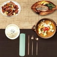 thumbnail image 4 of Travel Utensils Set, Portable Utensils with Case, Chopsticks Fork Spoon Set, Pocket Utensils for Picnic, Camping and Travelrose gold, 4 of 5
