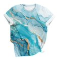 thumbnail image 2 of ATENAR T Shirts for Women Printed Shirts Crew Neck Short Sleeve Tops Multicolor 3XL, 2 of 4