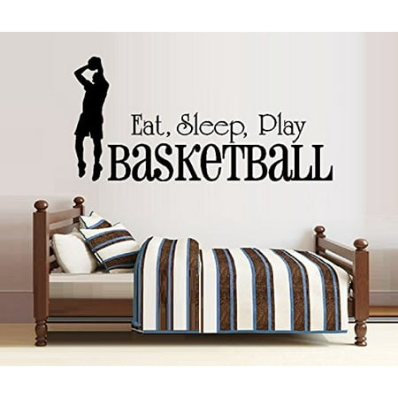 Decal ~ EAT SLEEP PLAY BASKETBALL #4 ~ WALL DECAL 13