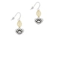 thumbnail image 2 of Delight Jewelry Silvertone Paw in Heart Goldtone Leaf French Earrings, 2 of 4