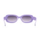 Filles Mod Étroit Rectangle Arrondi Lunettes de Soleil de Mode Fumée Violette – image 2 sur 4