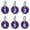 Purple, variant on PACK of 20 Number Key Tags with Ring, ABS Numbered ID Tag Keychains, Red 1 to 50