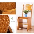 thumbnail image 2 of Wooden Folding Library Ladder Chair,2 in 1 Lightweight Portable Multifunctional Step Stool, 4-Step Stool Dual Purpose Stepladders, Display Stand and, 2 of 7