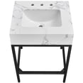 thumbnail image 5 of Meridian Furniture Marmo White Engineered Stone Bathroom Vanity, 5 of 9
