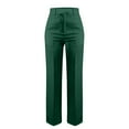 thumbnail image 4 of Delayuji Women's Straight Leg Pants High Waisted Flattering Wide Leg Pants Casual Suit Long Pants Business Pants, 4 of 6