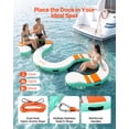 thumbnail image 4 of VEVOR Inflatable Floating Dock, 15 x 6 FT Inflatable Dock Platform, Non-Slip Water Air Mat with Portable Carrying Bag and Detachable Ladder, Floating Water Platform Island Raft for Pool Beach Ocean, 4 of 9