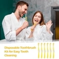 thumbnail image 2 of Cepillos de dientes desechables con pasta de dientes, kit de viaje envuelto individualmente, a granel para personas sin hogar, hogar de ancianos, hotel benéfico, 2 of 5