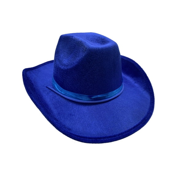 Adult's Blue Velvet Cowboy Hat Costume Accessory