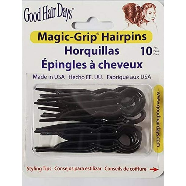 Good Hair Days Set Of 10 Magic Grip Hair Pins Black