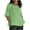 Green, variant on Wyobmus Women Plus Size Linen Tops Crewneck Half Sleeve Front Ruched T-Shirt Lightweight Summer Loose Fit Work Vacation Tee Tunic S-5X Khaki