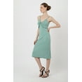 thumbnail image 5 of Miss Lavish London Women Midi Cami Dress Maxi Fit-and-Flare Shift Boho Style Summer Dresses, 119-Dusky Green - X-Small, 5 of 7
