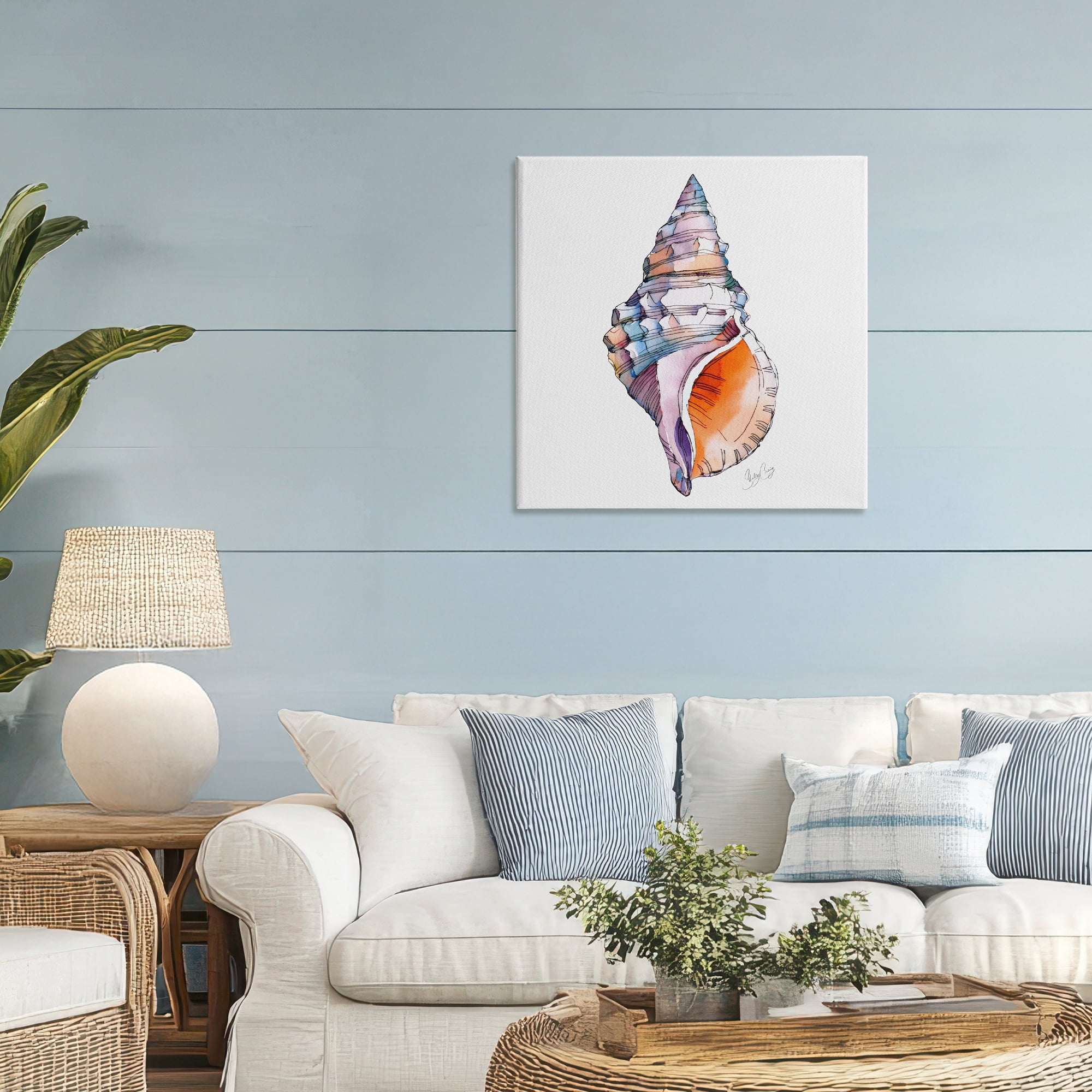 Stupell Industries Sunrise Conch Shell Canvas Wall Art, design by Shelly Craig